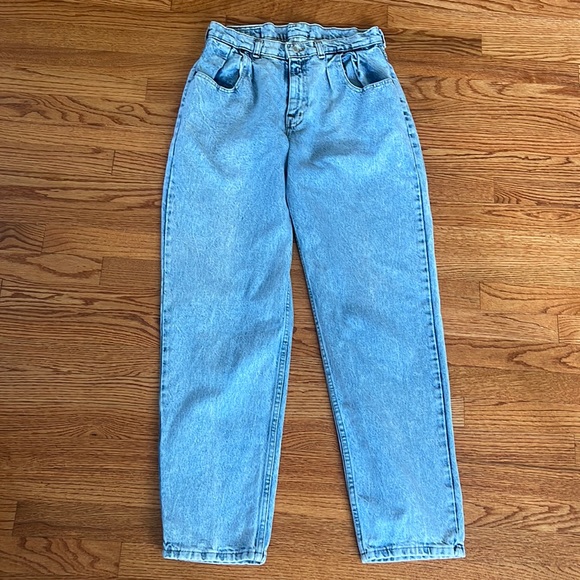 TRUE VINTAGE Jeans HighSpeed 1996 Stone Wash Denim High Rise Mom sz 11 PERFECT - Picture 2 of 5